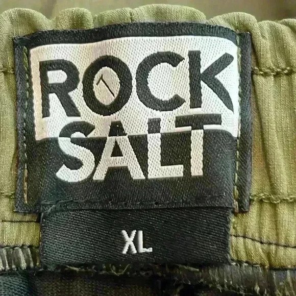 Rock Salt Cargo Joggers Size XL* Green Rayon Nylon Spandex - Picture 2 of 13